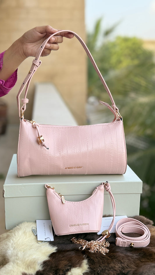 Charles & Keith Shoulder With Micro Bag-With box-Master Series.