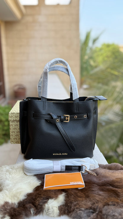 Michael Kors Emilia Small Pebbled Leather Satchel-Master Plus Series-With Box