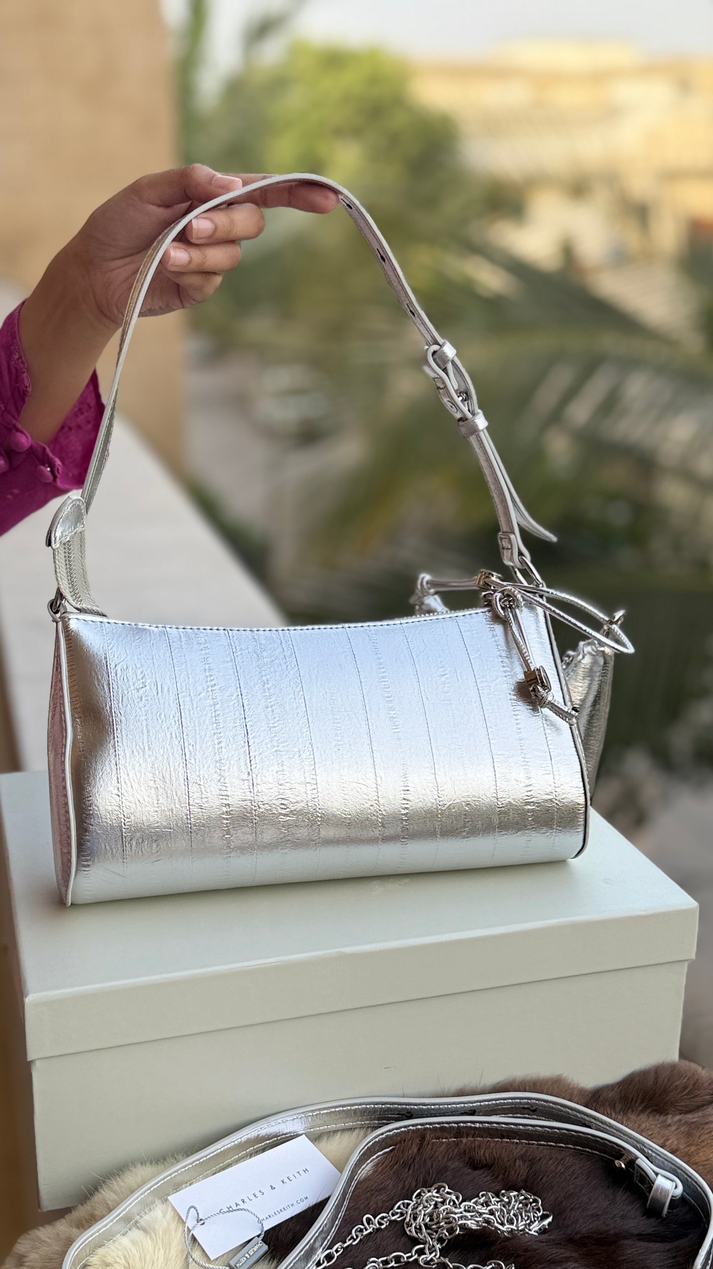 Charles & Keith Shoulder With Micro Bag-With box-Master Series.