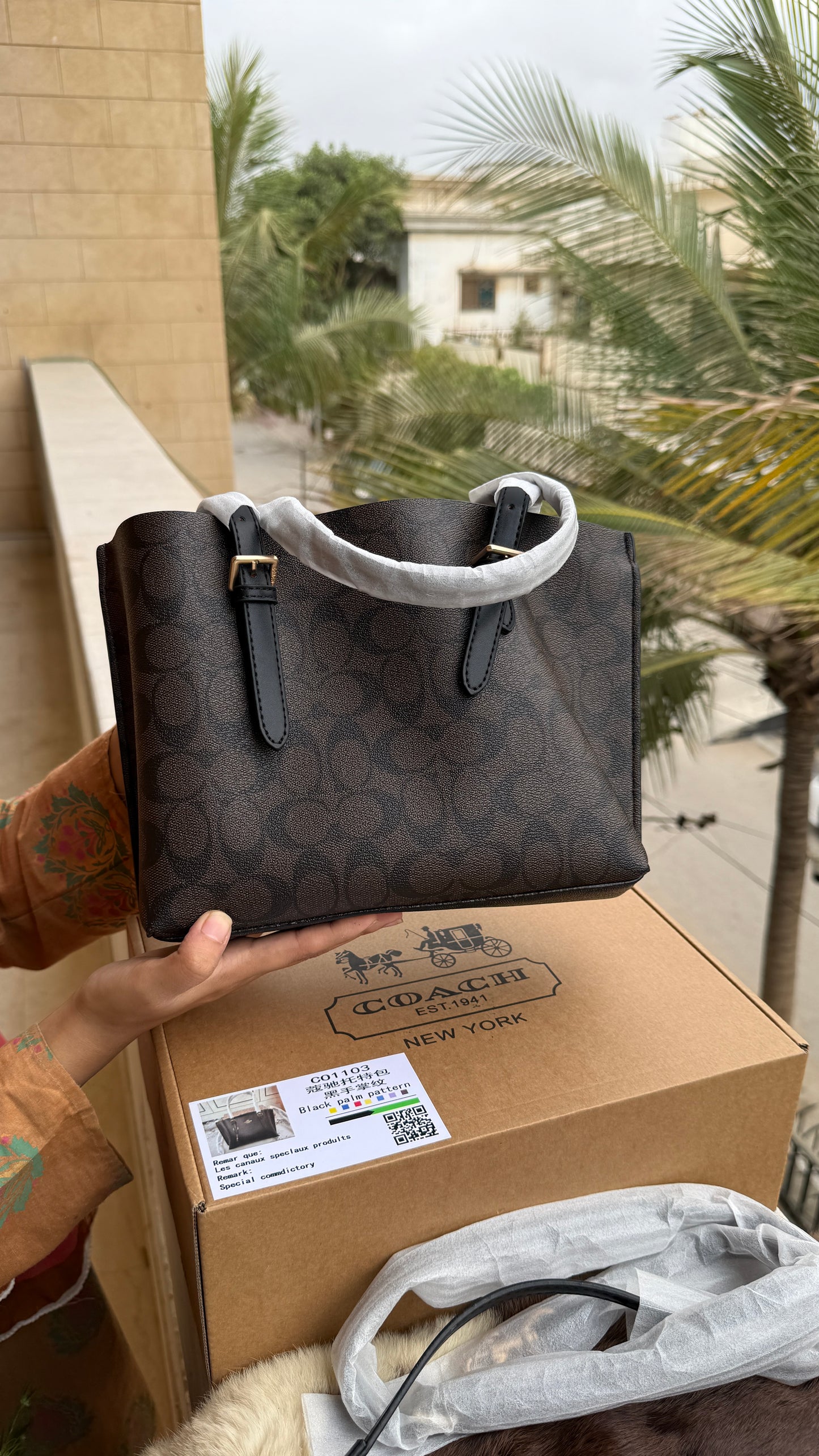 Coach Mollie 25 Tote Bag-Master Basic Series With Folding Box Packaging.