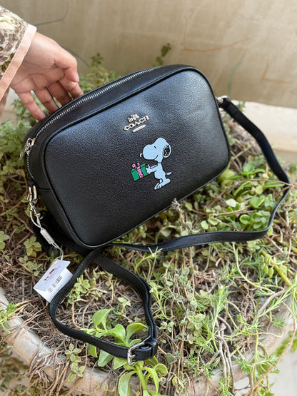 Coach X Peanuts Jamie Camera Bag with Snoopy Ski Motif-Same As Original-Master Series