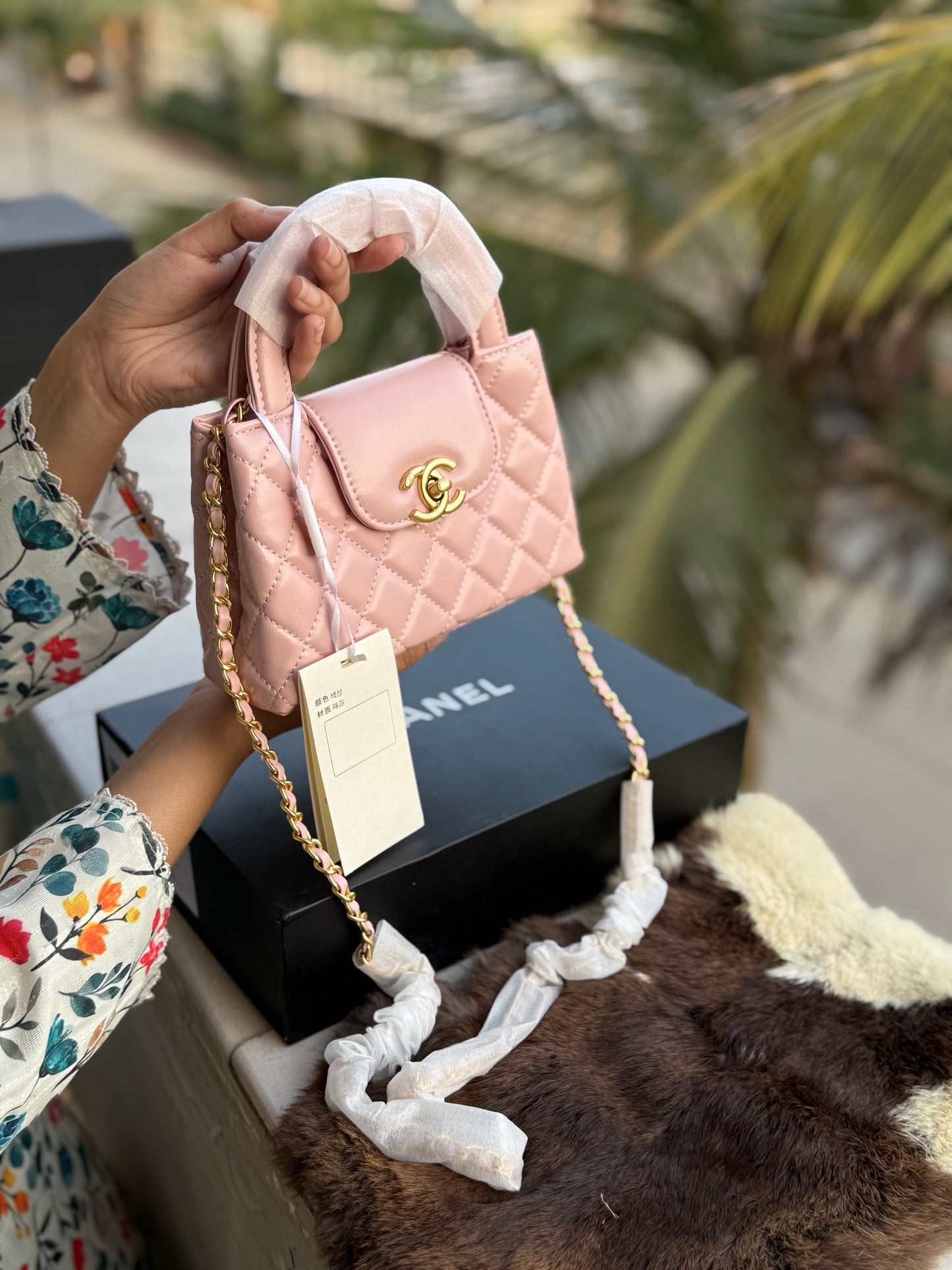 Chanel Kelly Small in Sakura Pink Shinny Calf Skin-AAA Quality-Folding Box