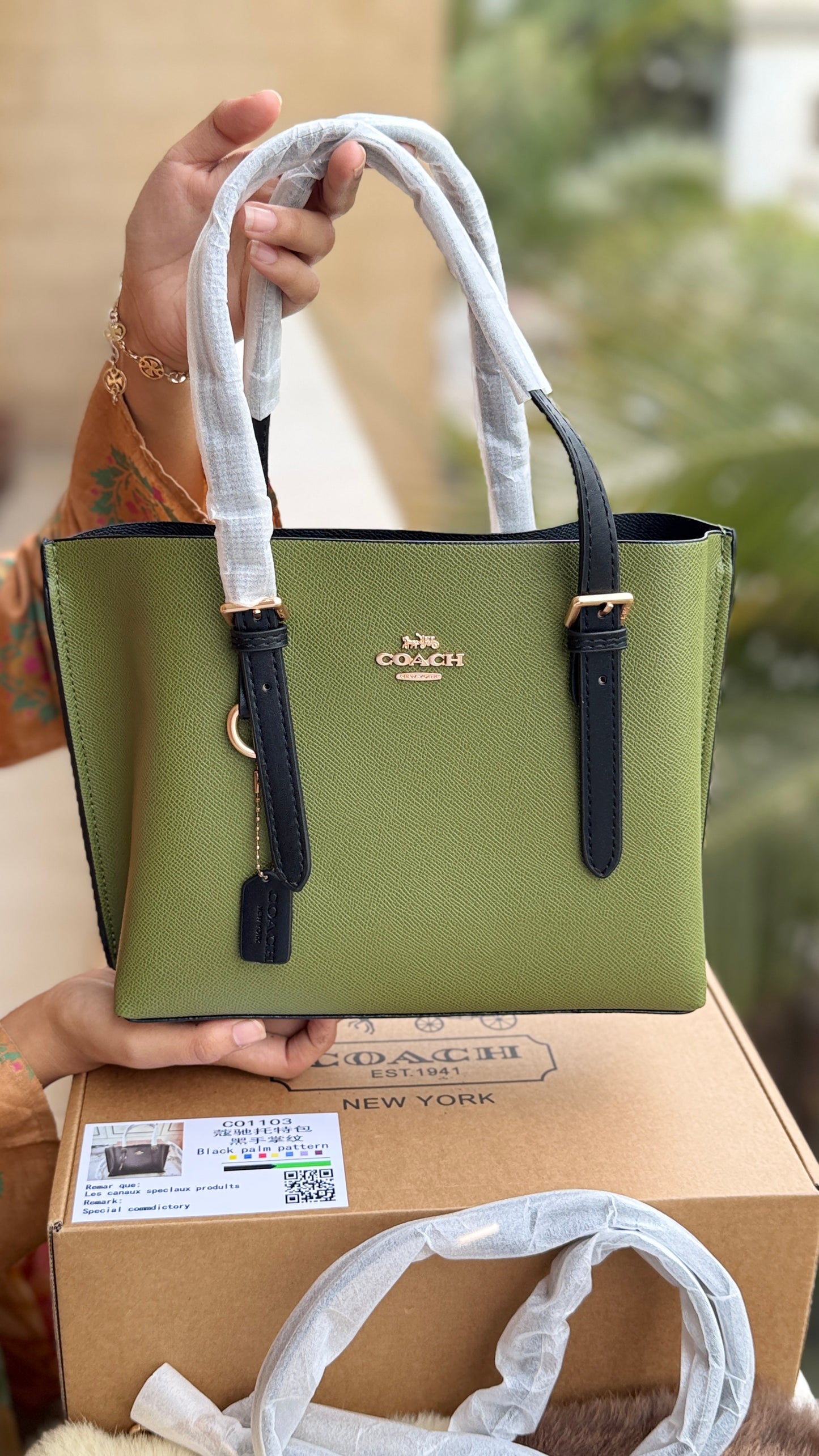 Coach Mollie 25 Tote Bag-Master Basic Series With Folding Box Packaging.