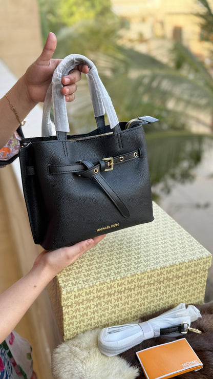 Michael Kors Emilia Small Pebbled Leather Satchel-Master Plus Series-With Box