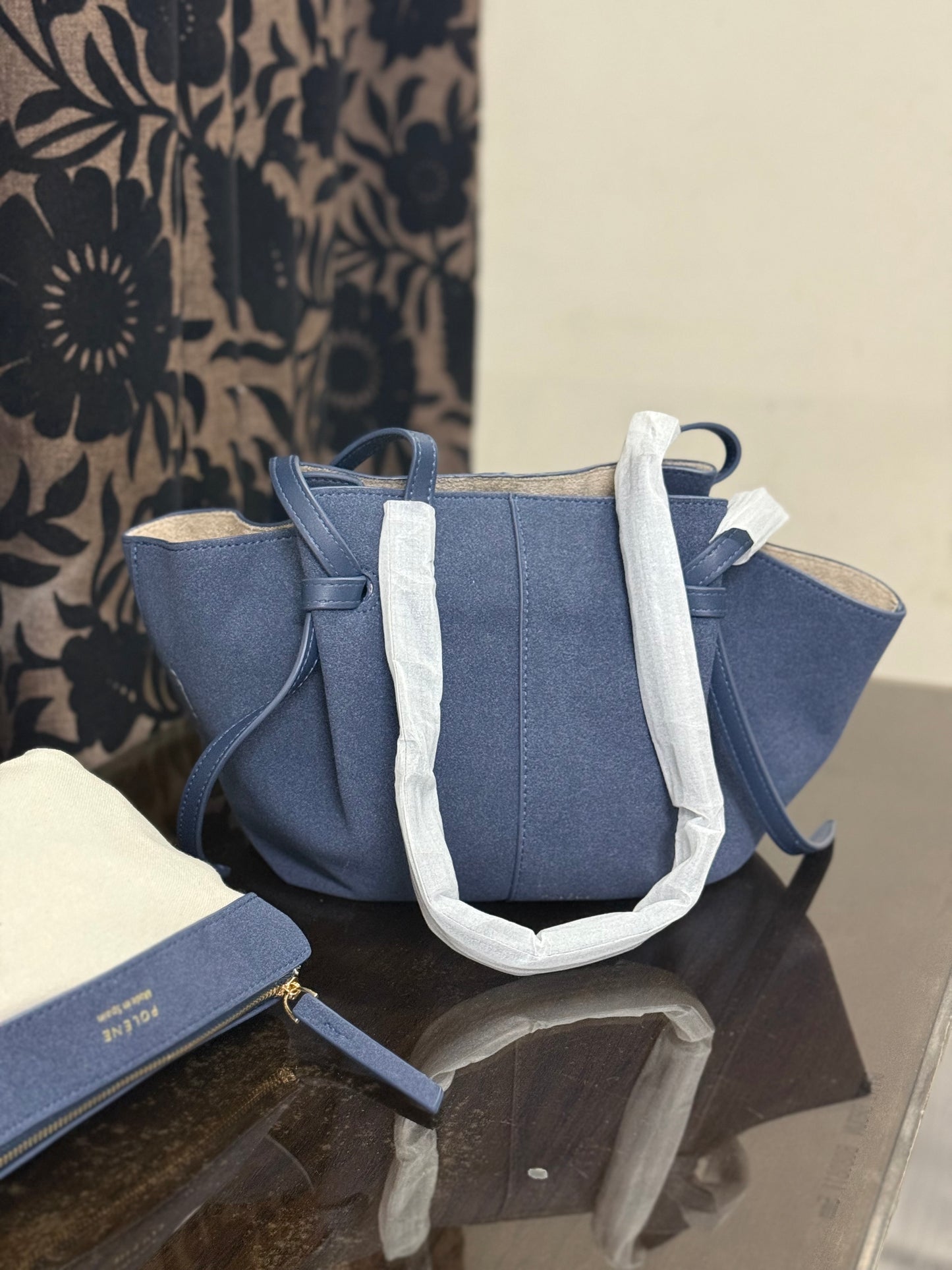 Polène Cyme Mini tote bag in suede-Master Series-Same as original.