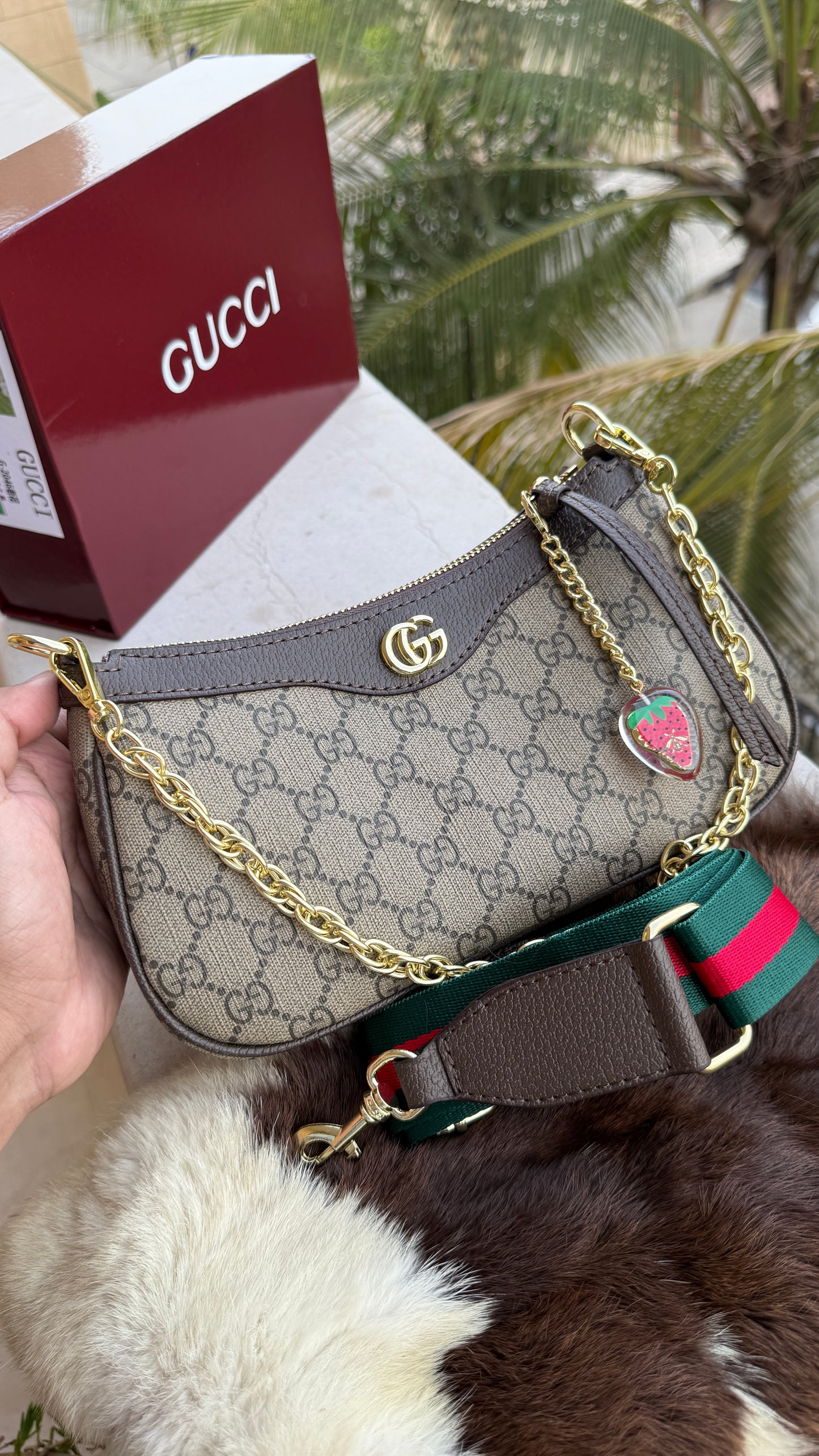 Gucci Ophidia small shoulder Hobo bag-Master Plus Series-With Magnetic folding box