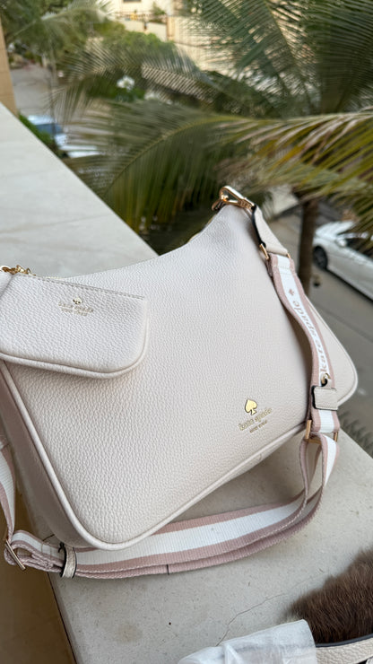 Kate Spade Emma Large Crossbody bag With mini pouch-Master Plus series Beige