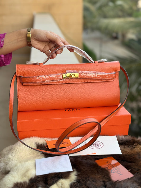Hermes Kelly Cut Clutch-Box included-Master Series