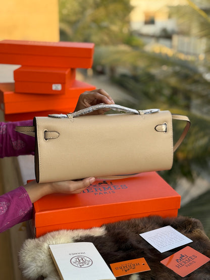 Hermes Kelly Cut Clutch-Box included-Master Series