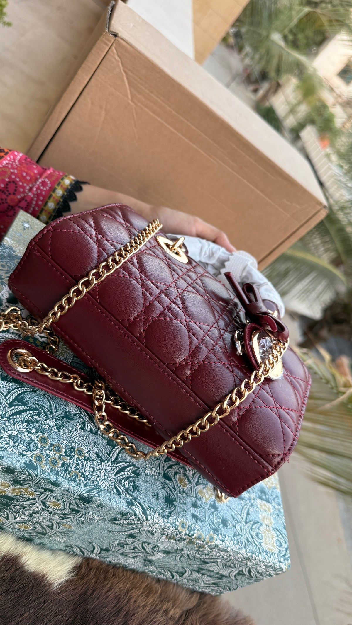 Lady D-Joy Bag-Bow Edition-AAA Series-Double Folding box