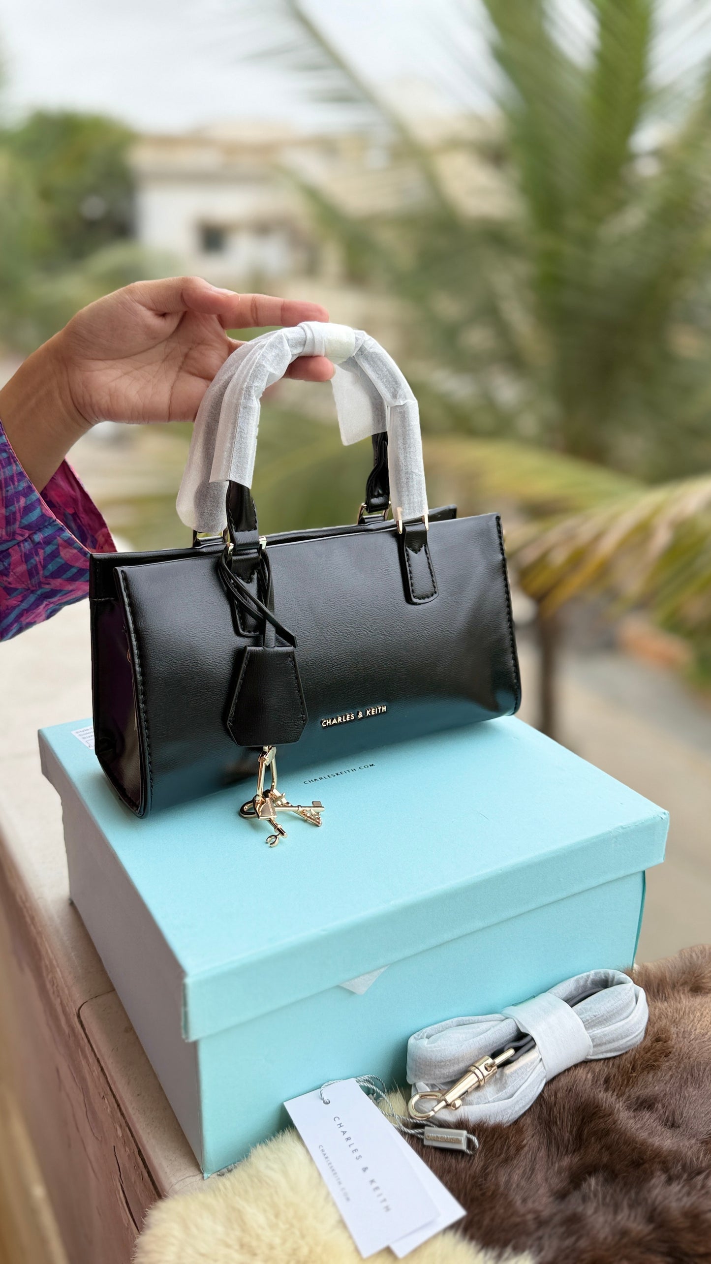 Charles & Keith Mini Kerry Top Handle Bag-Master Plus Series-With Box