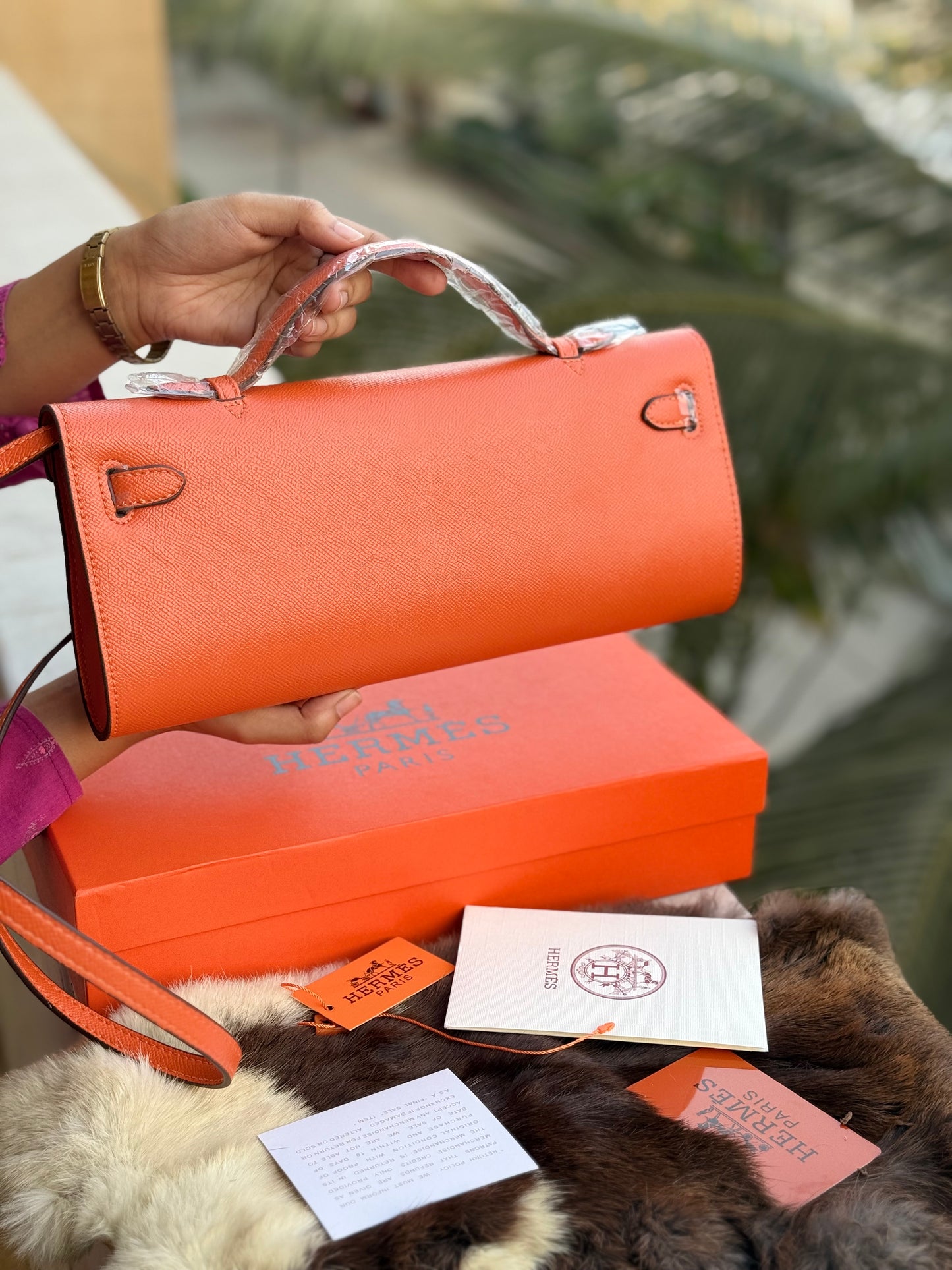 Hermes Kelly Cut Clutch-Box included-Master Series