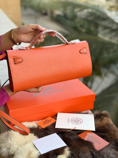 Hermes Kelly Cut Clutch-Box included-Master Series