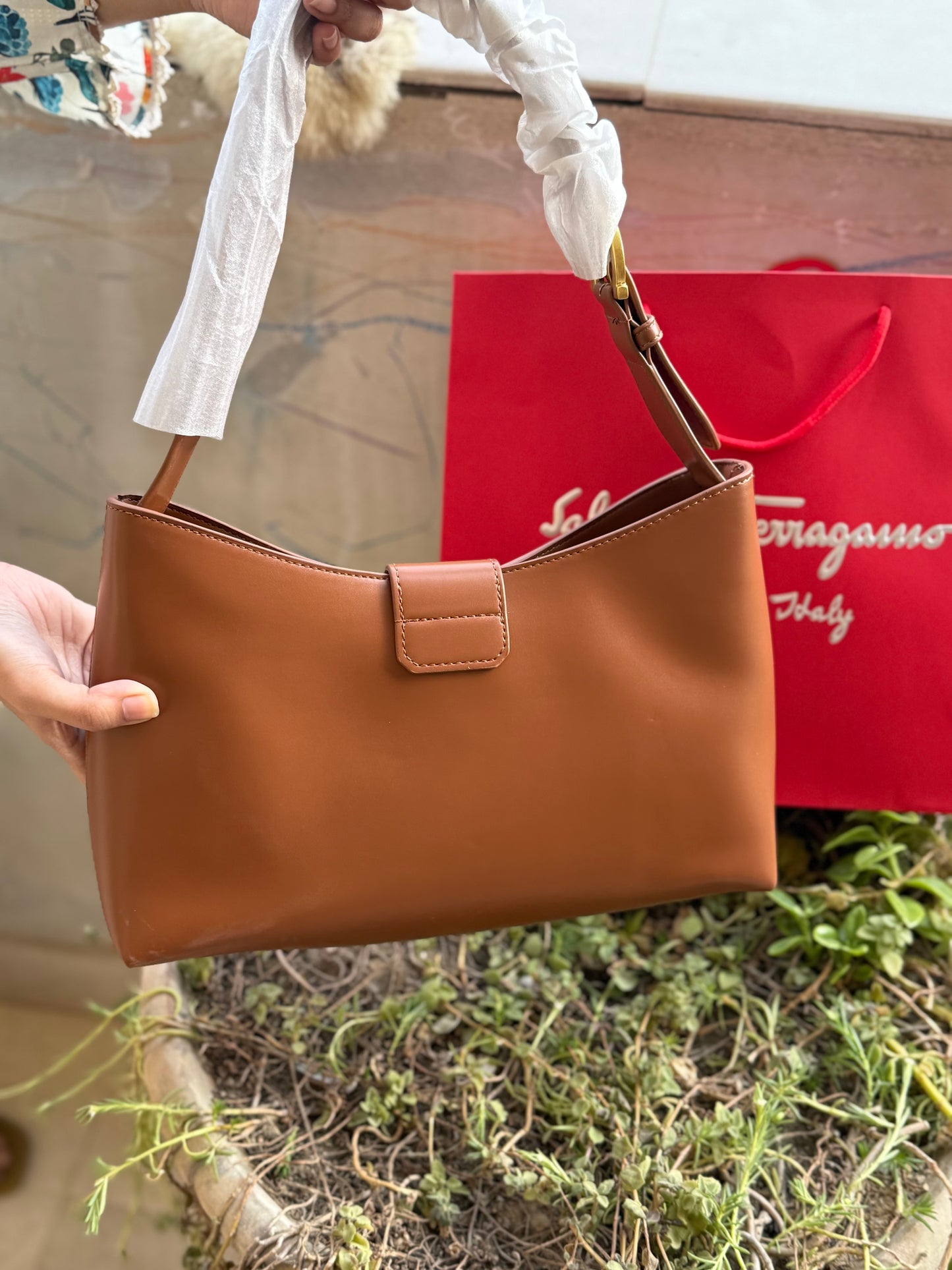 Salvatore Ferragamo Trifolio shoulder bag-Master Series-With Paper Bag-Same As Original