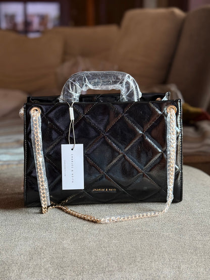 Charles & Keith Apfra Quilted Chain Master Series With Box
