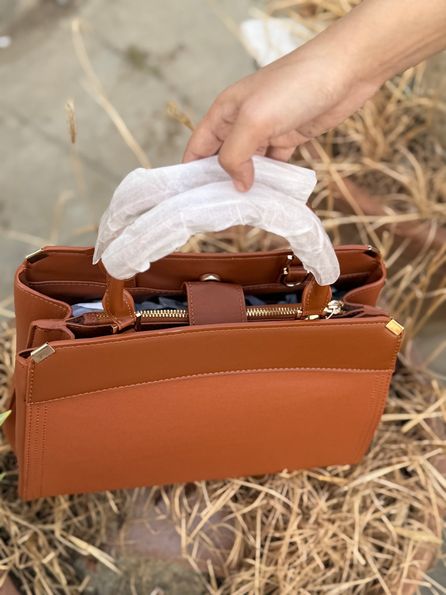 Charles & Keith Metal-Edge Top Handle Bag-Master Series-Same as original