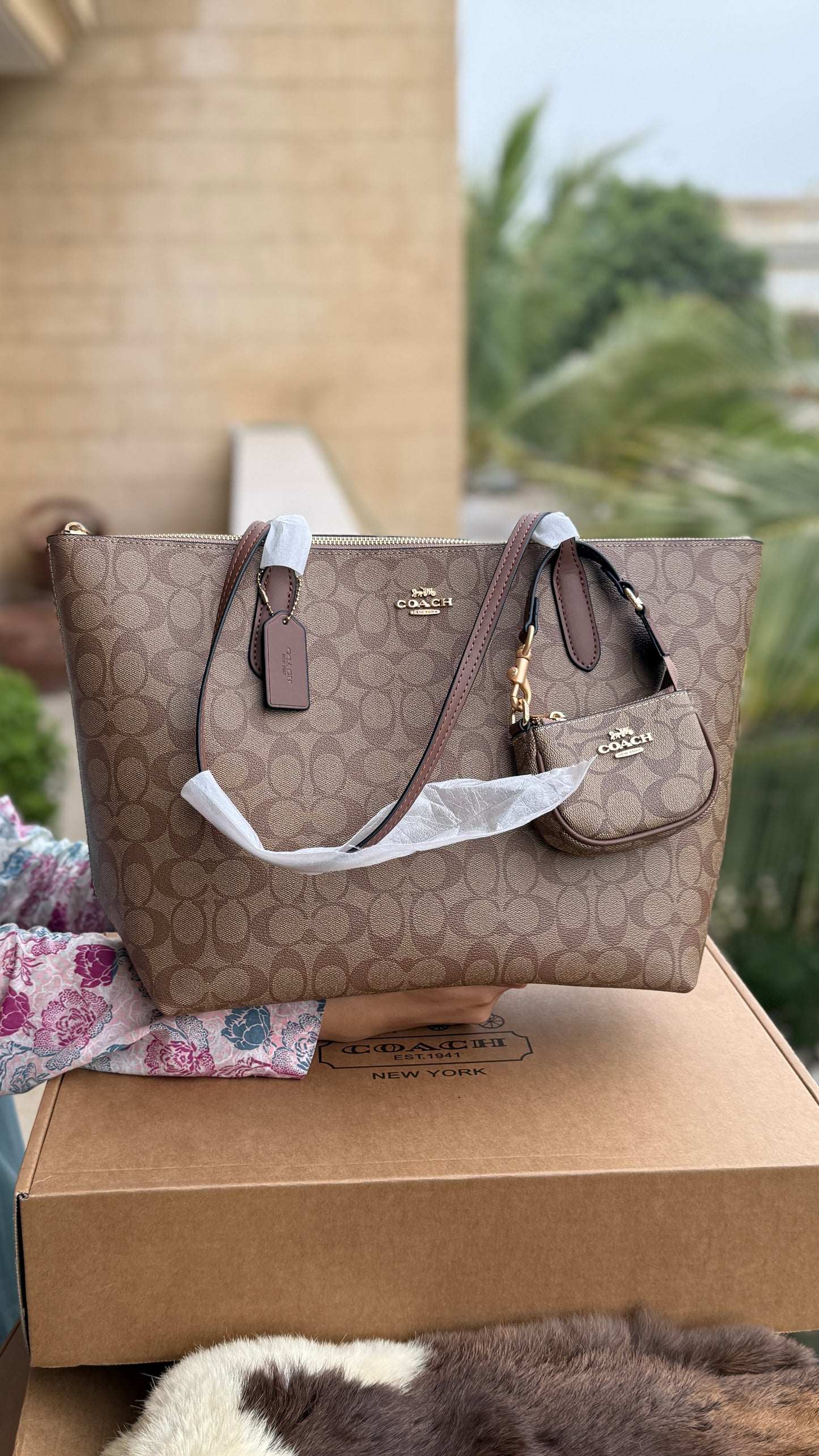 Coach Tote-With Coin Bag-Master Plus Series-With Box