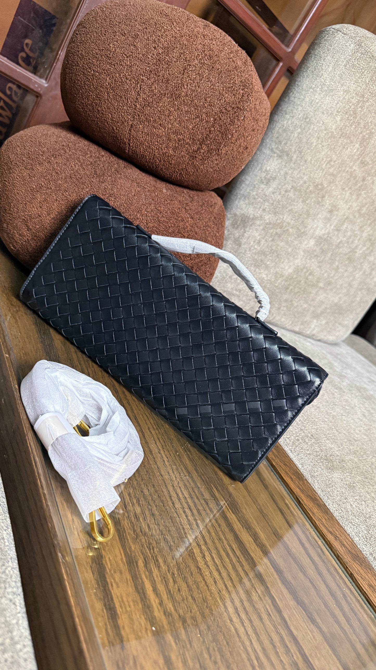 Bottega Venetta Andiamo Clutch.