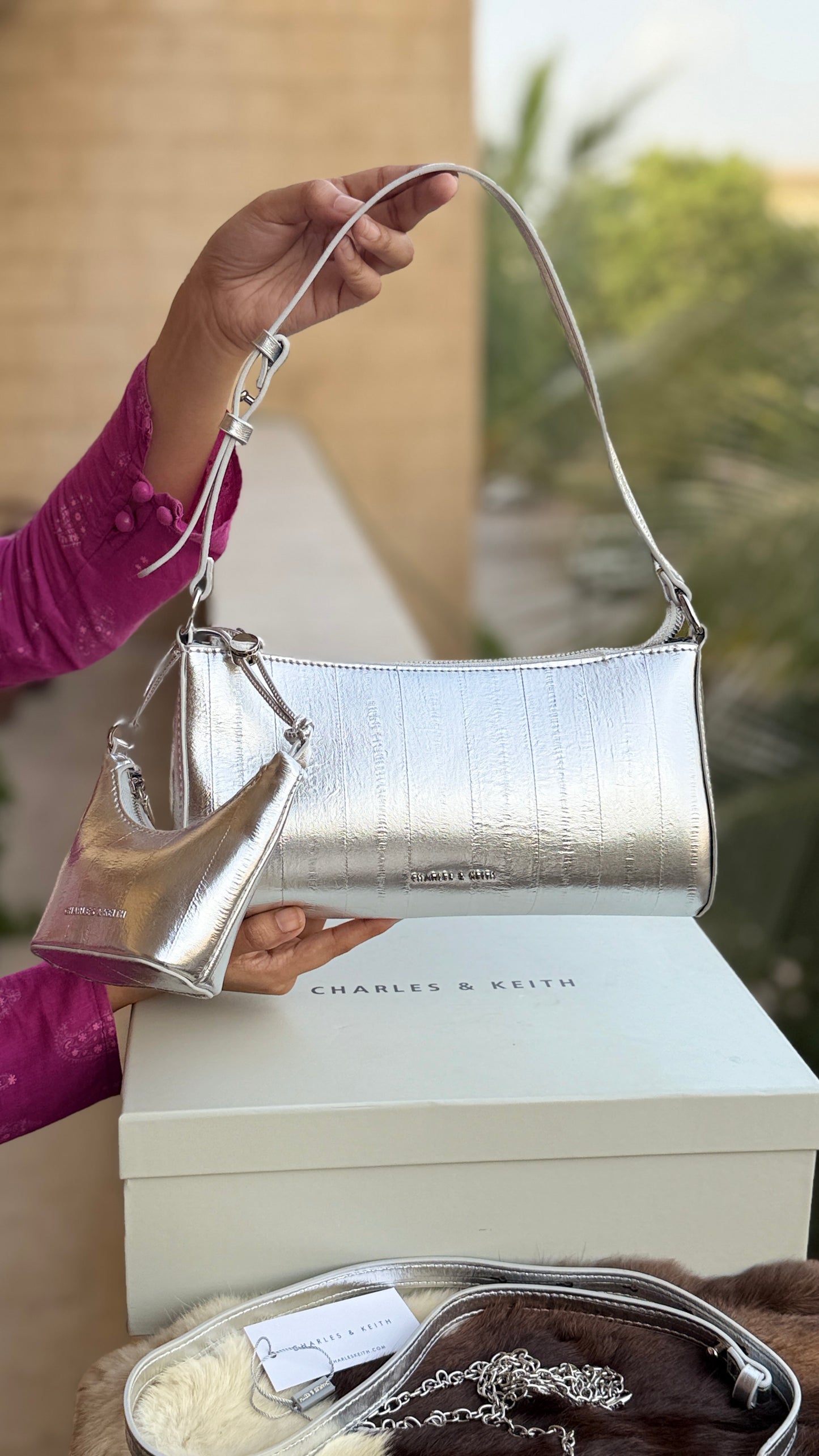 Charles & Keith Shoulder With Micro Bag-With box-Master Series.