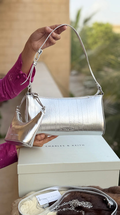 Charles & Keith Shoulder With Micro Bag-With box-Master Series.
