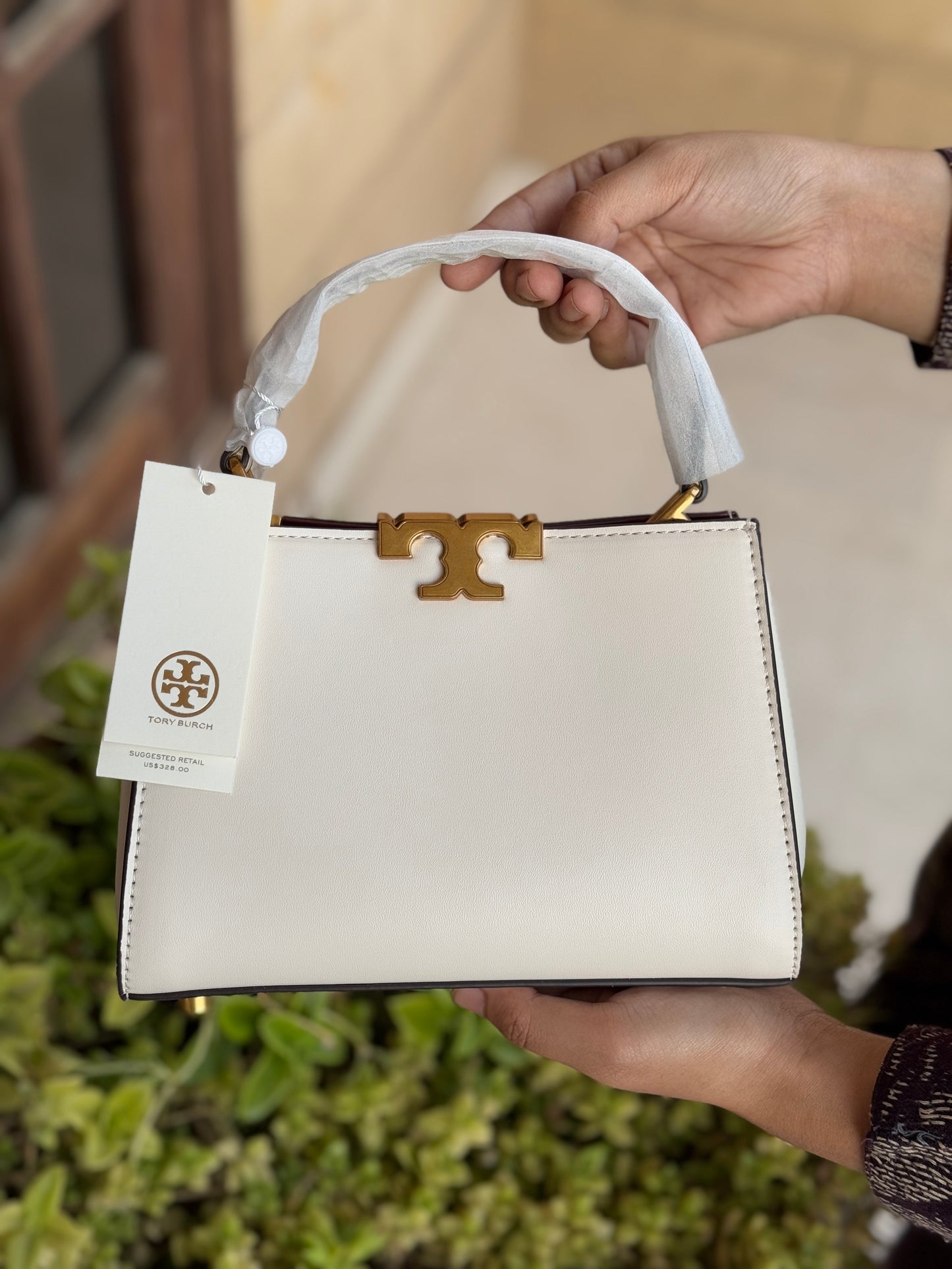 .Tory Burch Eleanor Satchel Small With Box & Long Strap.