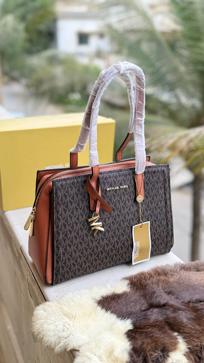 Michael Kors Laila Signature Monogram Hand Bag-With Box-Master Series