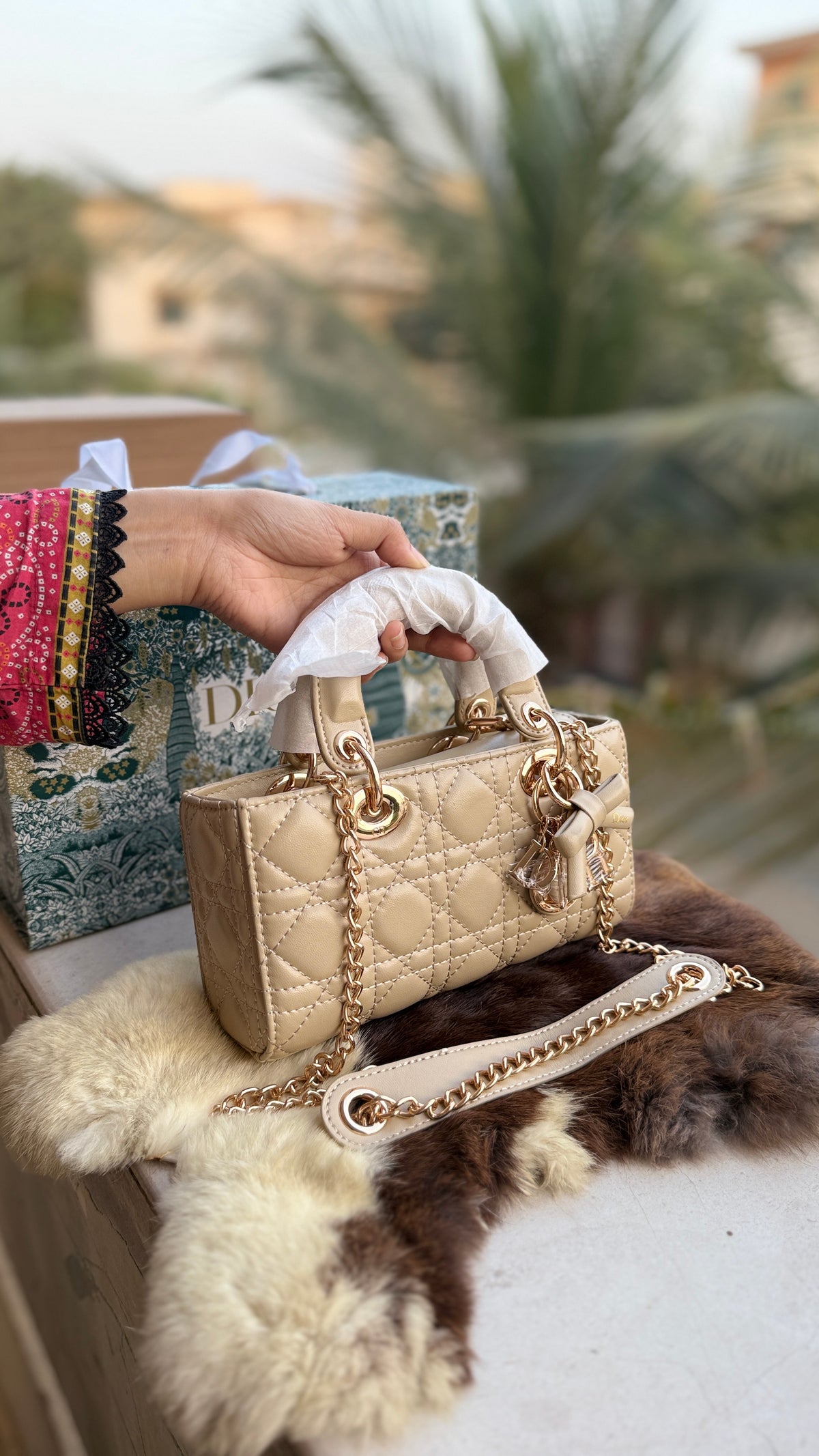 Lady D-Joy Bag-Bow Edition-AAA Series-Double Folding box