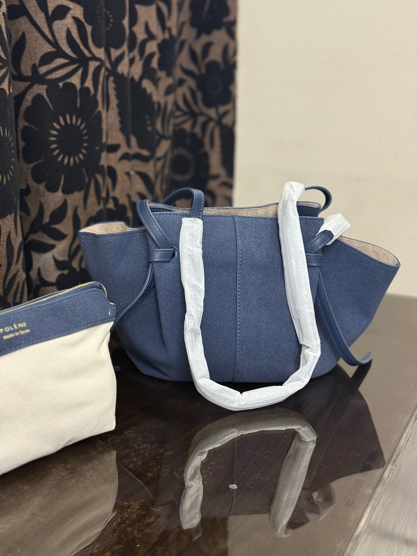 Polène Cyme Mini tote bag in suede-Master Series-Same as original.