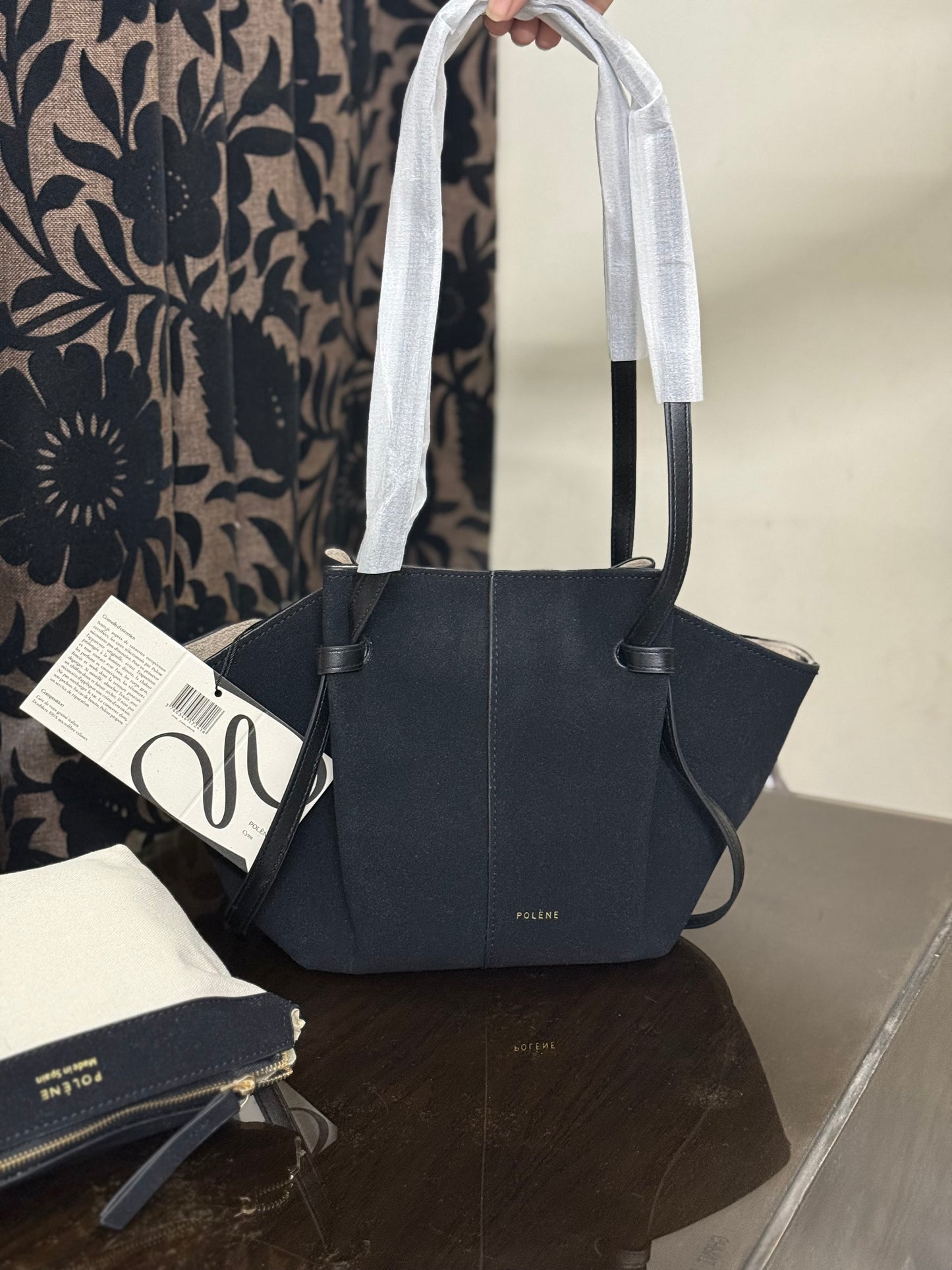 Polène Cyme Mini tote bag in suede-Master Series-Same as original.