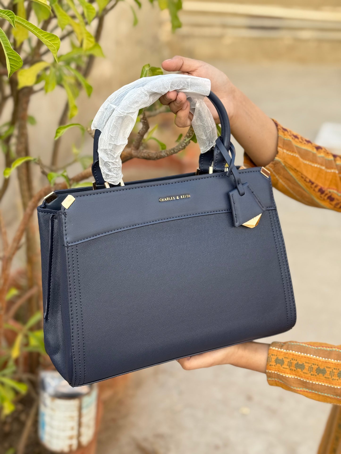 Charles & Keith Metal-Edge Top Handle Bag-Master Series-Same as original