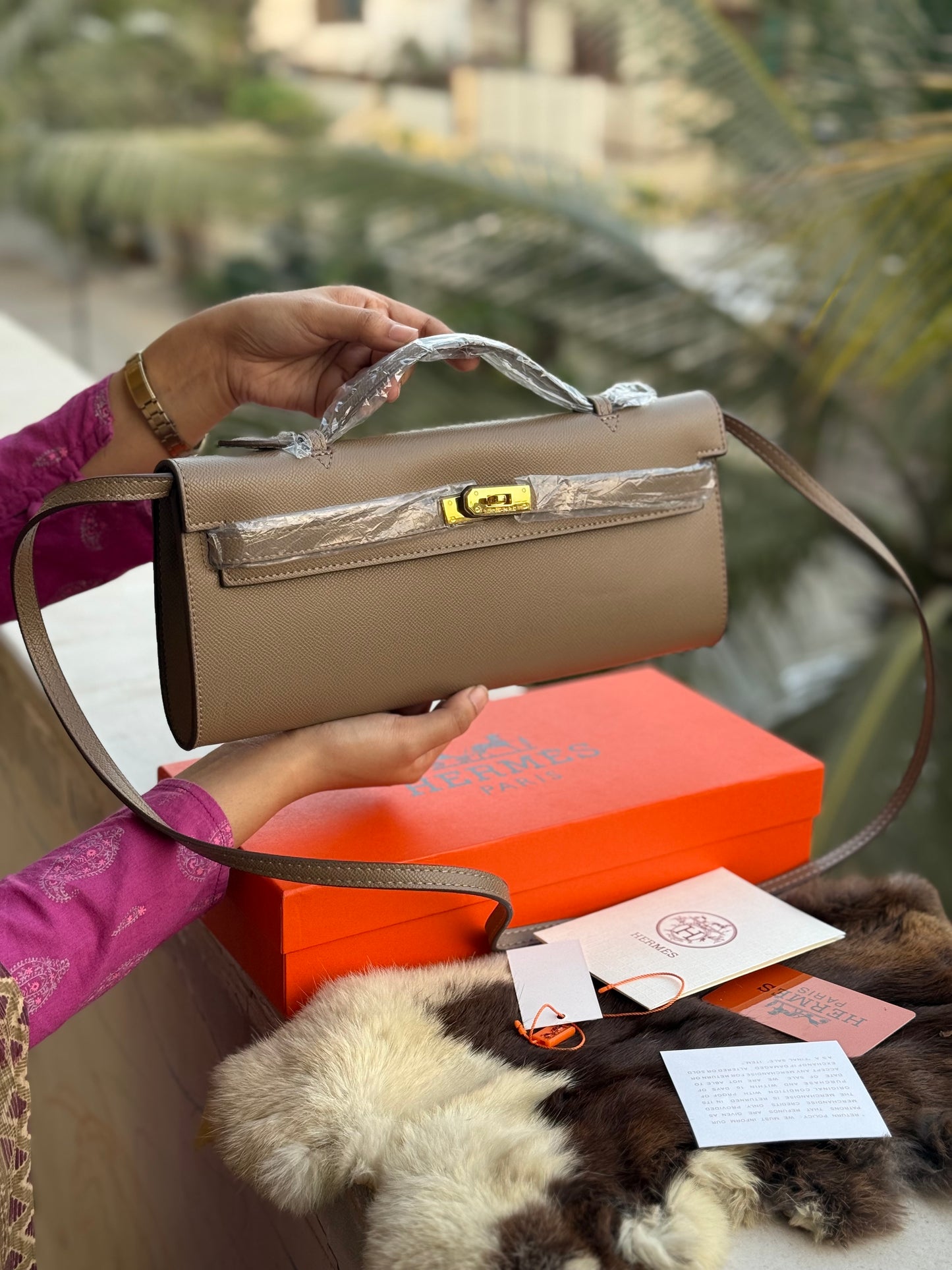 Hermes Kelly Cut Clutch-Box included-Master Series