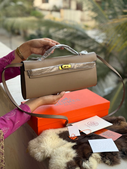 Hermes Kelly Cut Clutch-Box included-Master Series