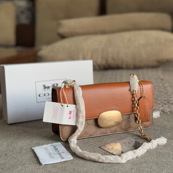 Coach Eliza Flap Crossbody Bag With Box.