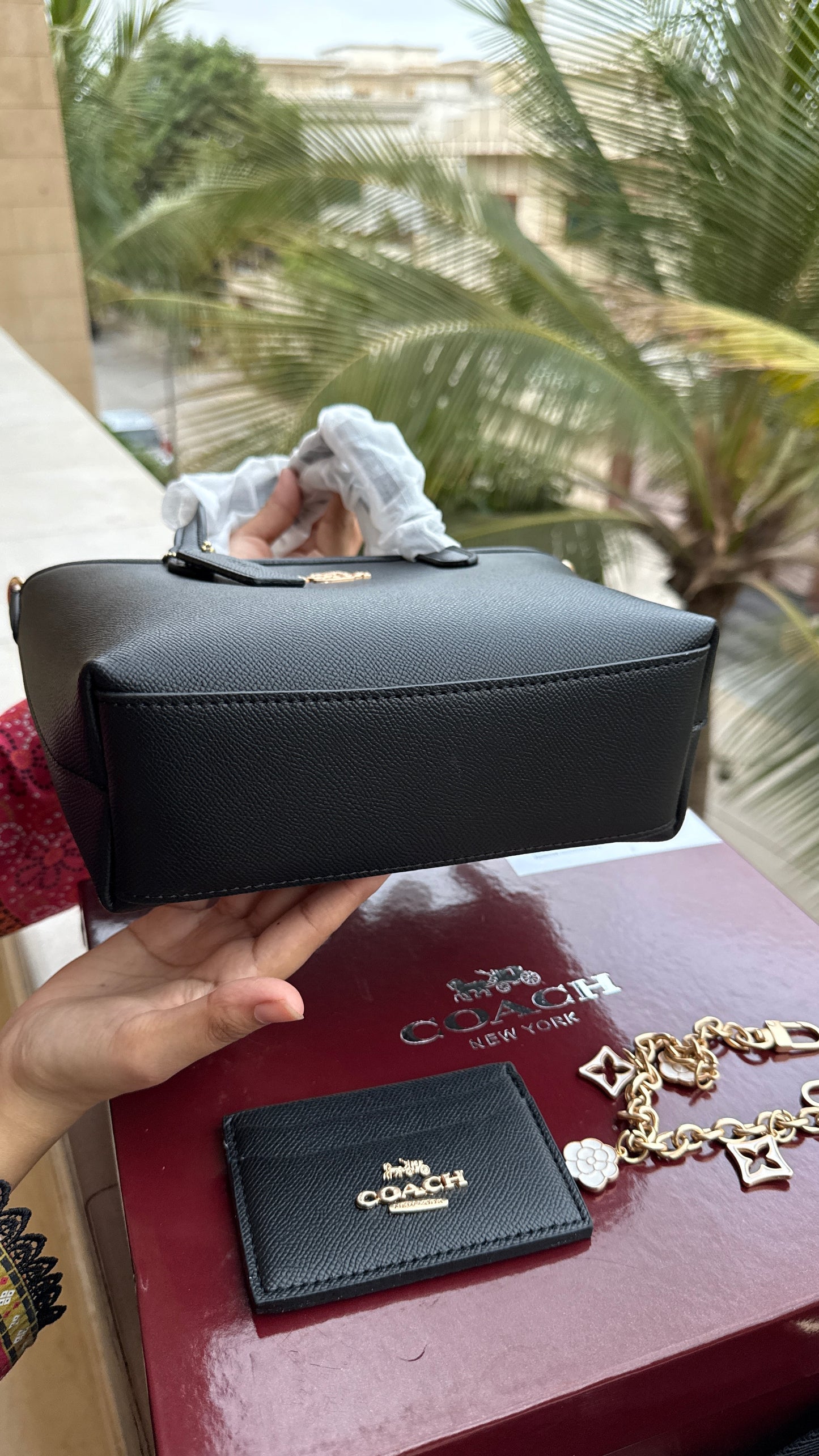 Coach City Mini Tote Bag-With Wallet & Charm Chain-Box Included-Master Plus Series.
