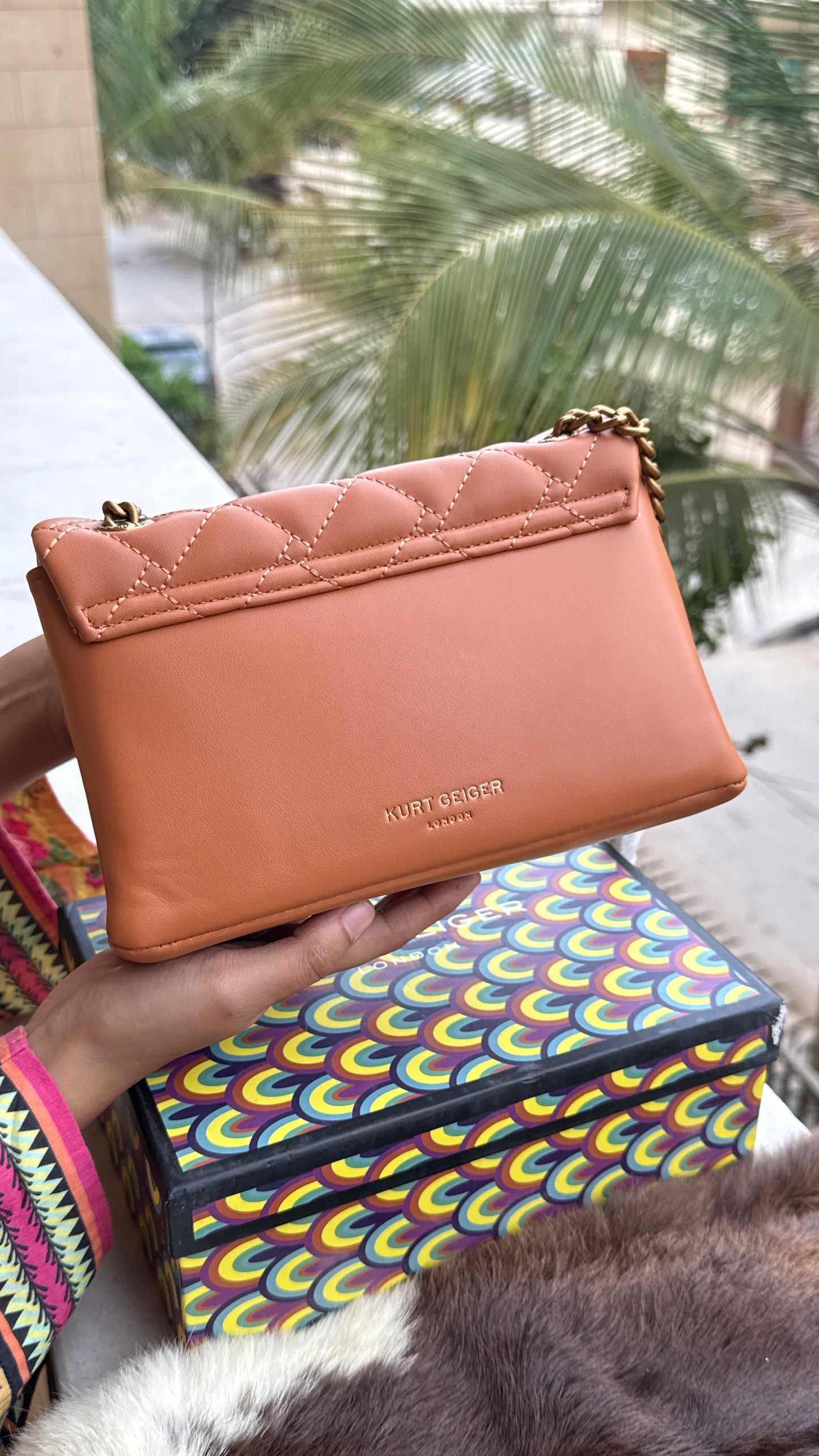 Kurt Geiger London Kensington Mini Quilted Shoulder Bag, featuring signature gold-tone hardware and a crystal-embellished eagle head-Master Series-Box included