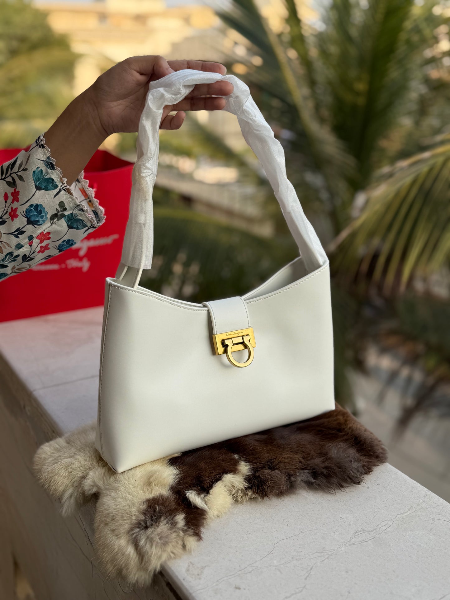 Salvatore Ferragamo Trifolio shoulder bag-Master Series-With Paper Bag-Same As Original