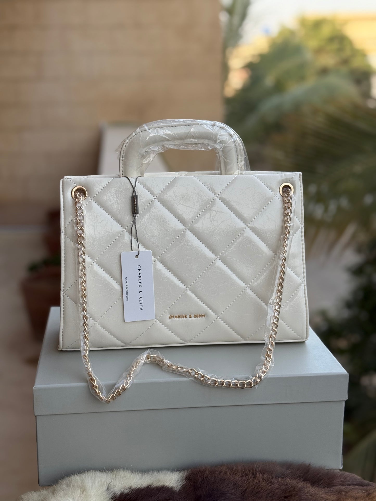 Charles & Keith Apfra Quilted Chain Master Series With Box