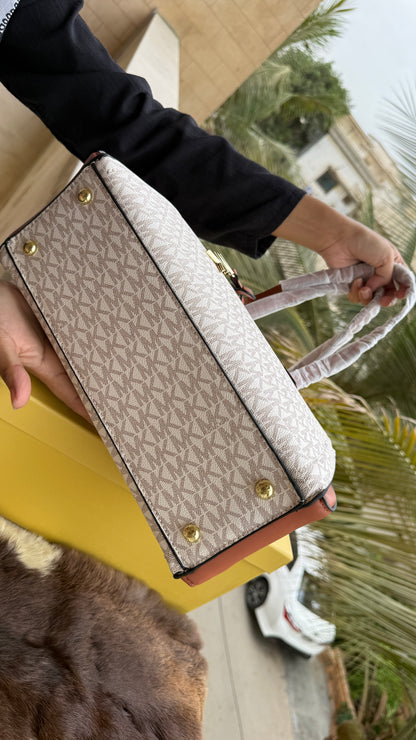 Michael Kors Laila Signature Monogram Hand Bag-With Box-Master Series
