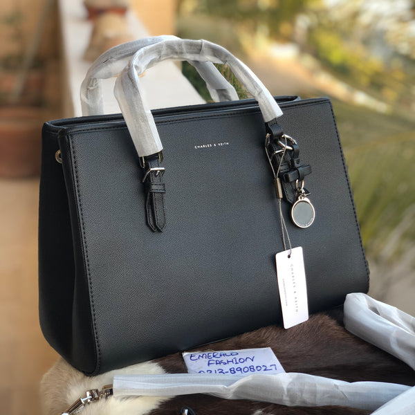 C & K Bow Detail Tote Bag