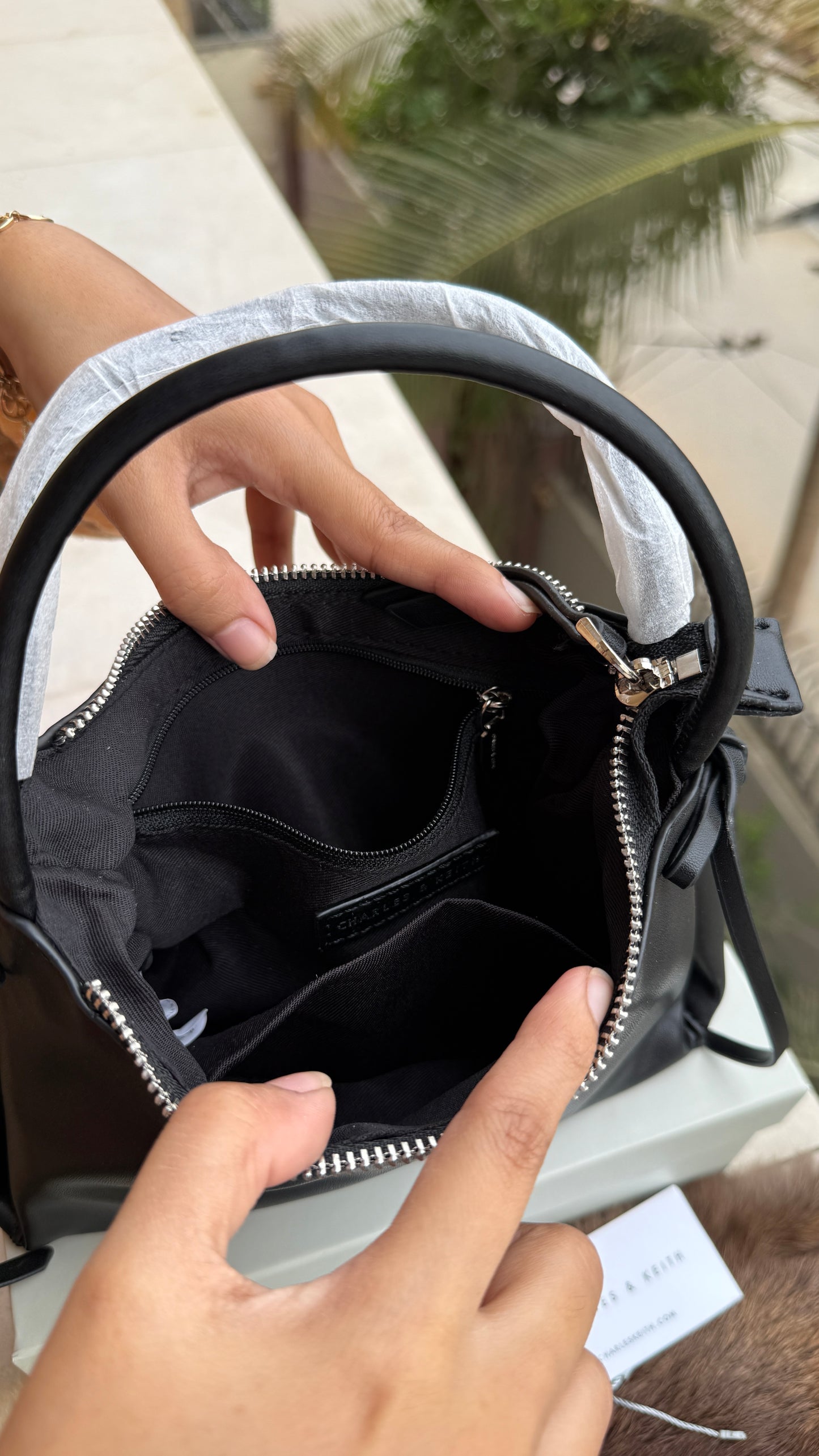 Charles & Keith Hazel Bow Top Handle Bag-Master Plus Series