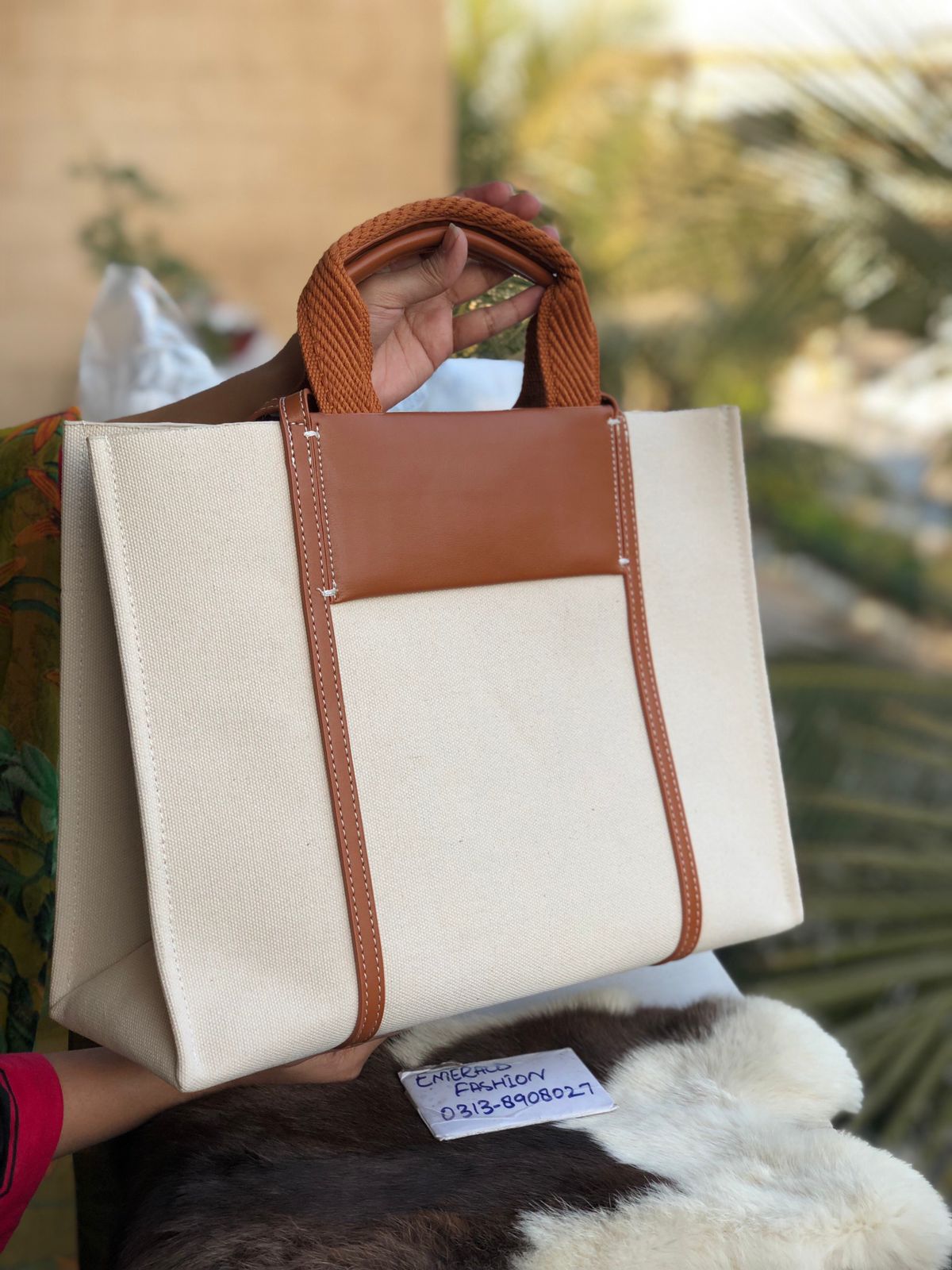 C & K SHALIA Full Size Tote Brown