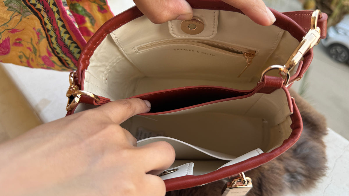 Charles & Keith Scottie Bucket Bag-Master Plus Series-With Paper Bag