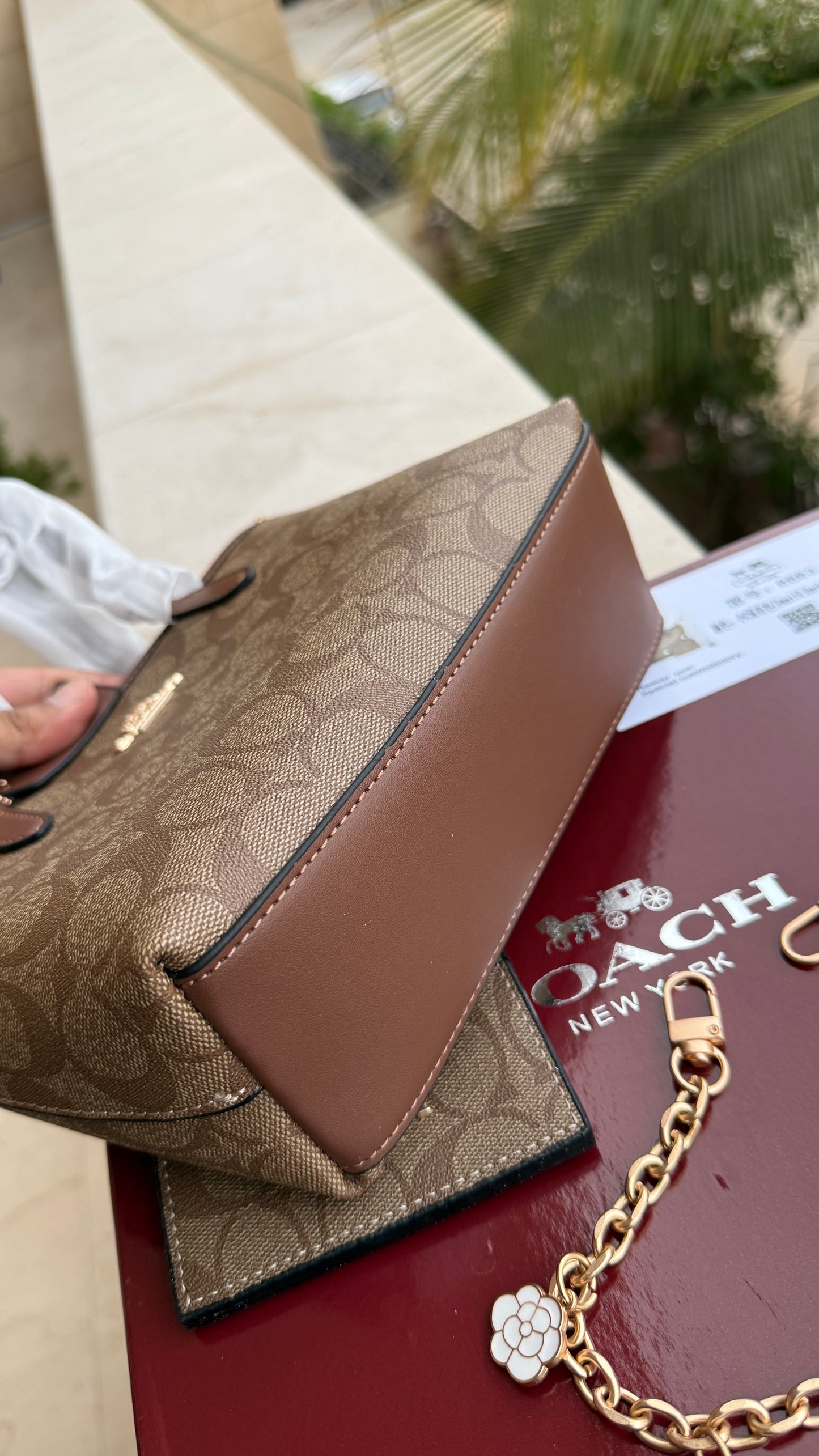 Coach City Mini Tote Bag-With Wallet & Charm Chain-Box Included-Master Plus Series.