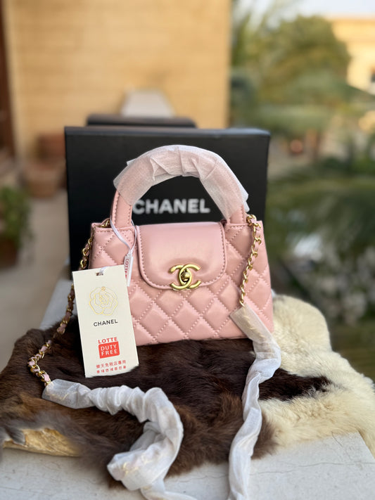 Chanel Kelly Small in Sakura Pink Shinny Calf Skin-AAA Quality-Folding Box