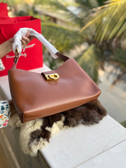 Salvatore Ferragamo Trifolio shoulder bag-Master Series-With Paper Bag-Same As Original