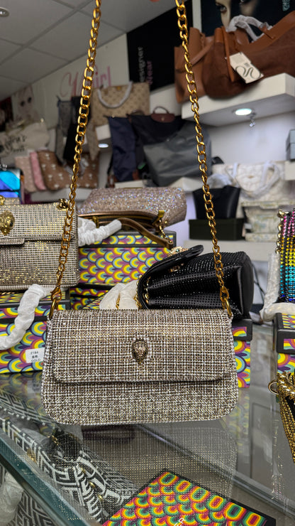 Kurt Geiger London crystal-embellished Shoulder Bag-With box