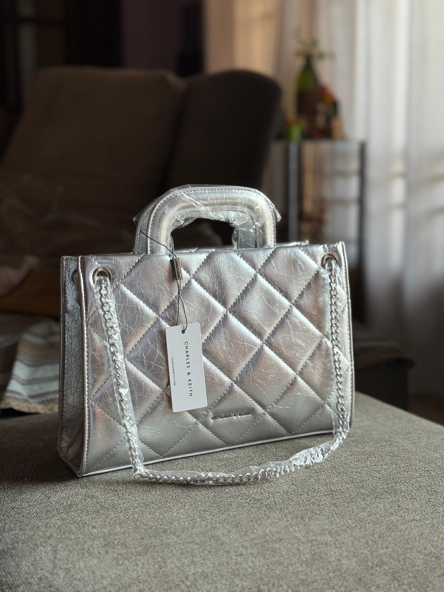 Charles & Keith Apfra Quilted Chain Master Series With Box
