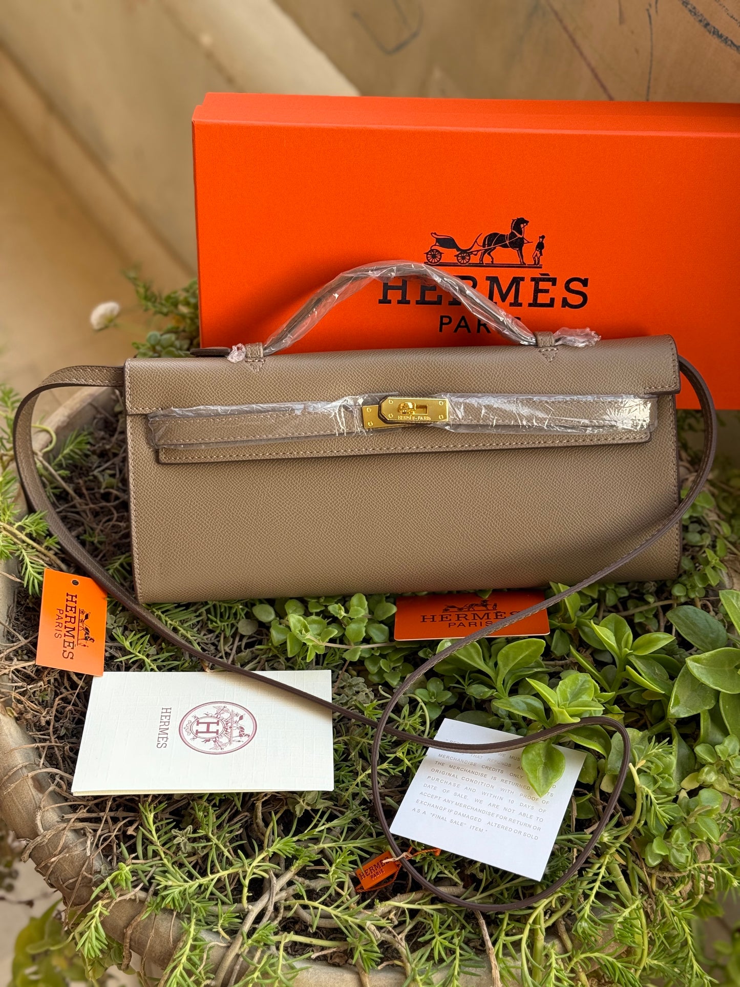Hermes Kelly Cut Clutch-Box included-Master Series
