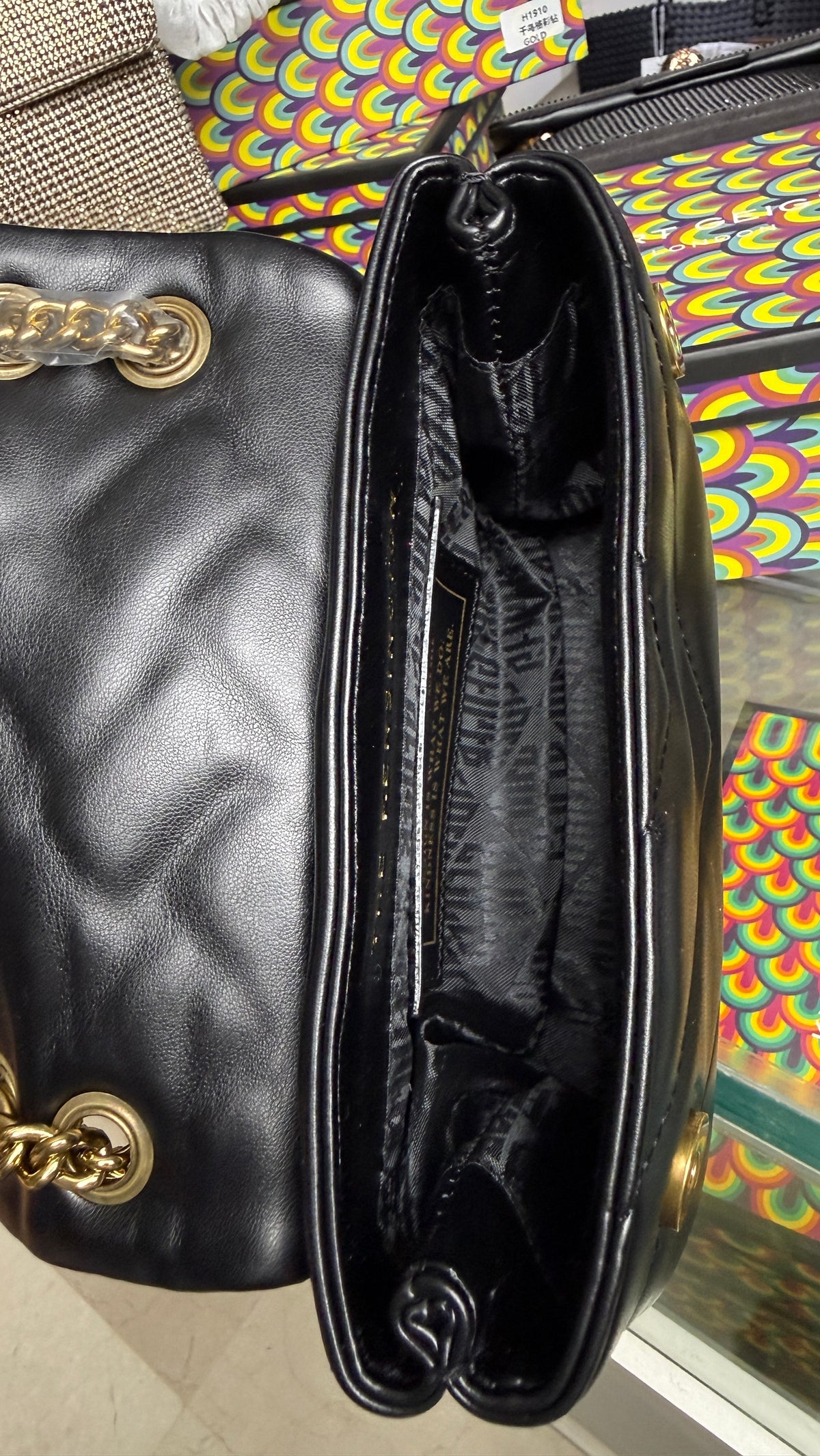 Kurt Geiger London Kensington Mini X Bag-With box-Gold logo