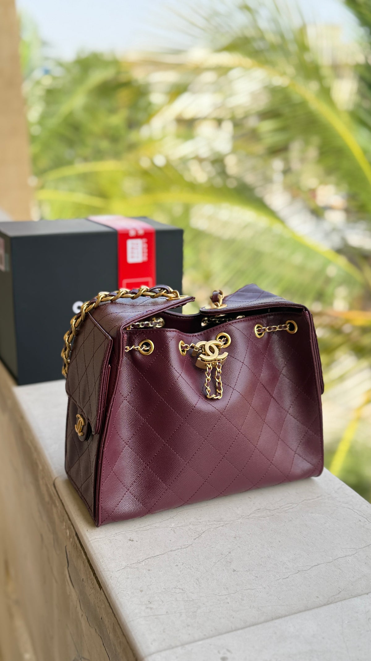Chanel 25 small quilted hobo bag-AAA Series-Folding box Packaging.